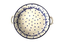 420 Bunzlau Ronde schaal met open handvaten 1931X  Ronde Schalen